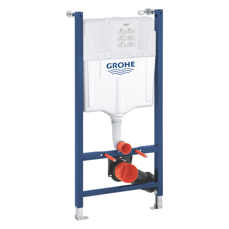 Комплект 4 в 1: Інсталяція Grohe Solido 2 в 1 38971000 + Панель змиву Even Black 38966KV0 + Унітаз Kroner Eifel WHI493436 TORNADO (38971966KV0KE49T)