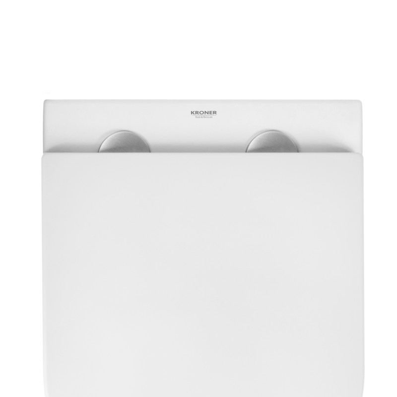 Комплект 4 в 1: Інсталяція Grohe Solido 2 в 1 38971000 + Панель змиву для унітаза Even Black 38966KV0 + Унітаз підвісний безобідковий Kroner Harz WHI493736 TORNADO KH493736WHIT (38971966KV0KH49T)