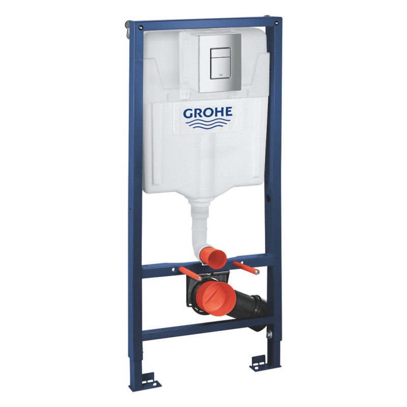 Комплект 4 в 1: Інсталяція Grohe Rapid SL 3 в 1 38772001 + Унітаз безобідковий Kroner Eifel WHI493436 TORNADO (38772001KE49T)
