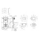 Комплект 4 в 1: Інсталяція Grohe Rapid SL 3 в 1 38772001 + Унітаз безобідковий Kroner Harz WHI493736 TORNADO (38772001KH49T)
