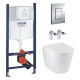 Комплект 4 в 1: Інсталяція GROHE Solido 3 в 1 3884966Q + Унітаз безобідковий Kroner Armada WHI513636 TORNADO (3884966KA51T)