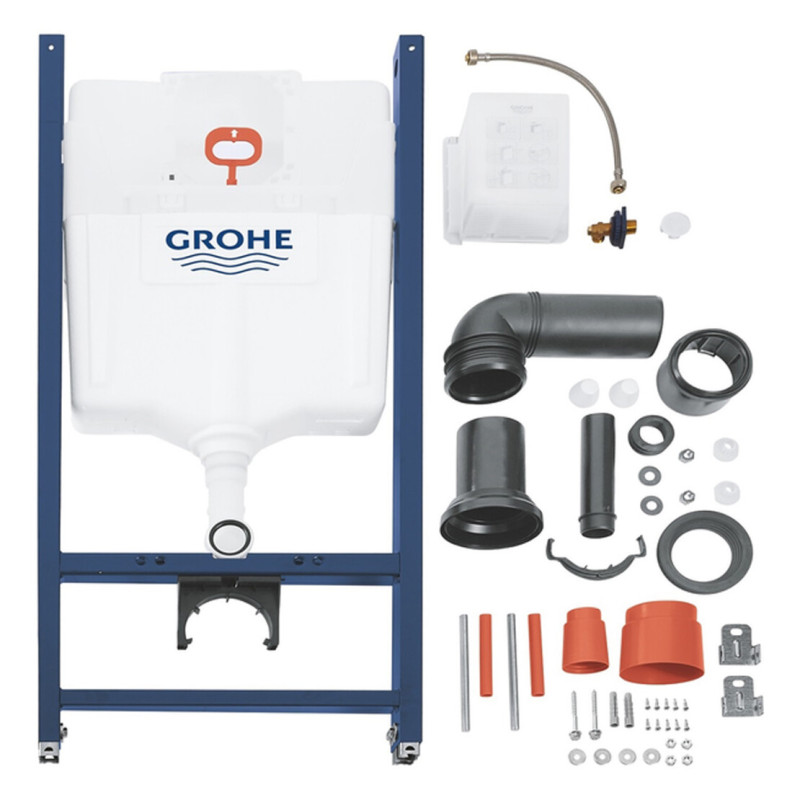 Комплект 4 в 1: Інсталяція GROHE Solido 3 в 1 3884966Q + Унітаз безобідковий Kroner Eifel WHI493436 TORNADO (3884966KE49T)