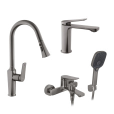 Набор змішувачів Kroner Makon-GRP060 + змішувач Makon-GRP030-T + змішувач Makon-GRP010