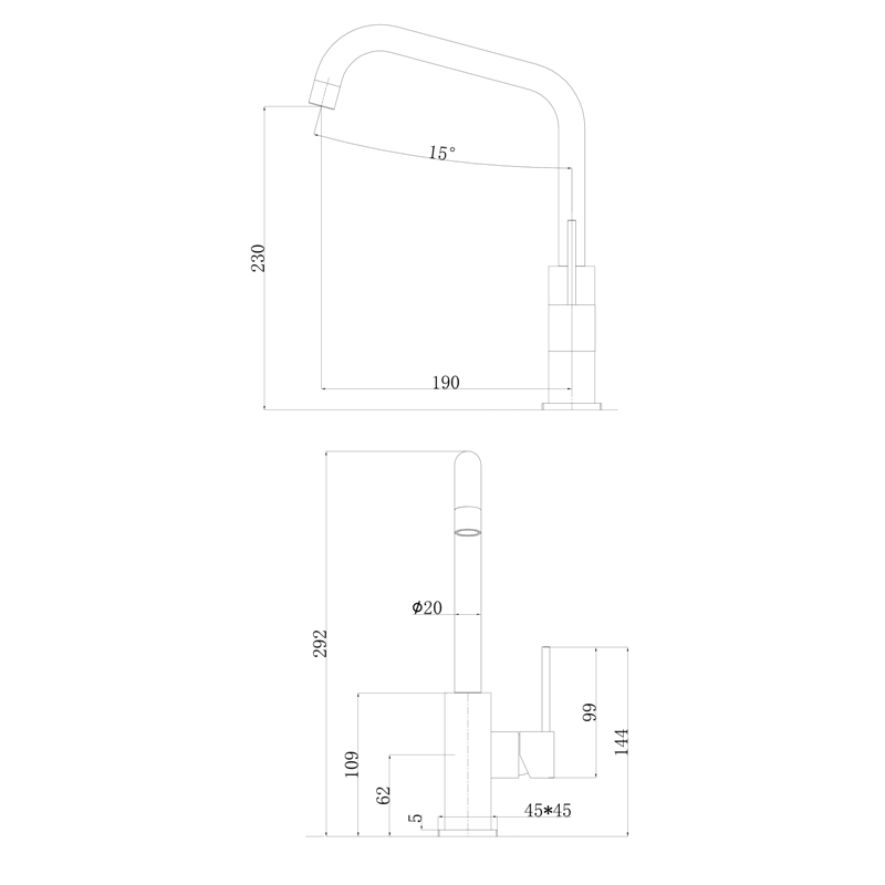 Кухонний змішувач FKM 53 SS Inox