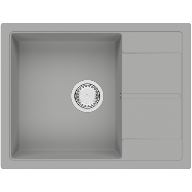 Гранітна мийка Cubix 65x50 Grey Metallic