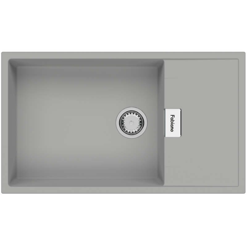 Гранітна мийка Cubix 86x50 XL Grey Metallic