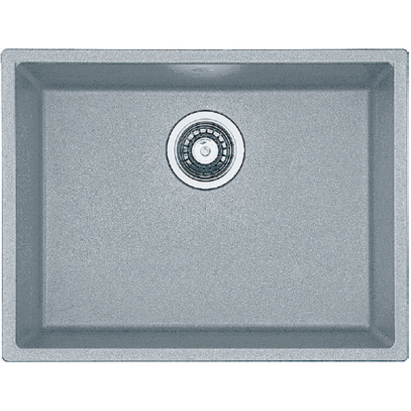 Гранітна мийка Quadro 61x46 Grey Metallic