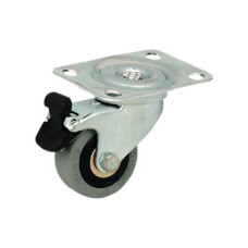 Гумовий ролик Hafele 50 мм поворотний з фіксатором 40 кг 1 шт (663.16.910)