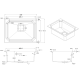 Гранітна мийка Crystal 53x46 Antracit