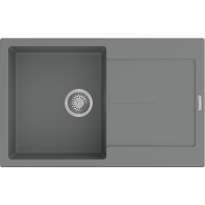 Гранітна мийка Navio 79x50 Grey Metallic