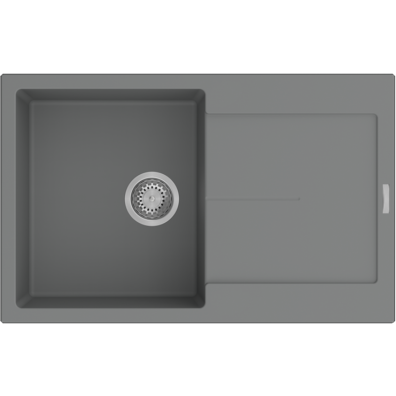 Гранітна мийка Navio 79x50 Grey Metallic