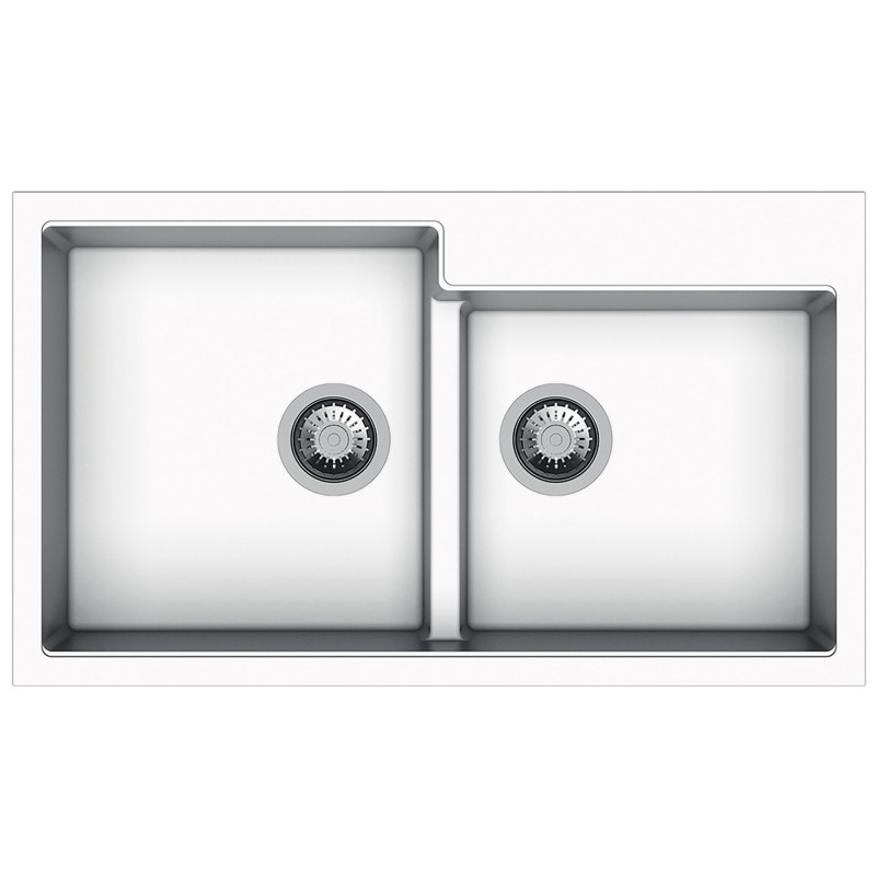 Гранітна мийка Navio 86x50x2 Alpine White