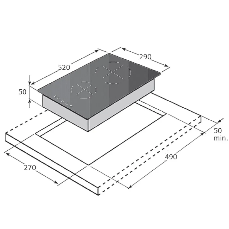Індукційна панель SIH 322 INV Black