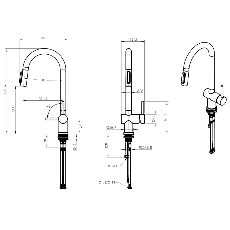 Комбінований FKM 3127 Black Steel