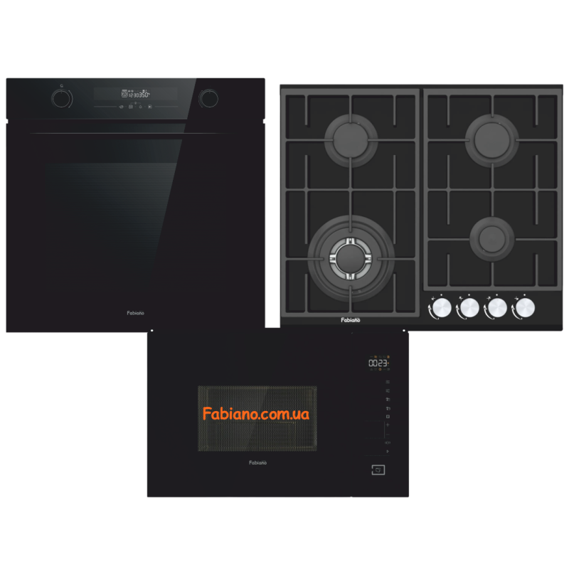 Комплект вбудованої техніки Full Black 4 газ