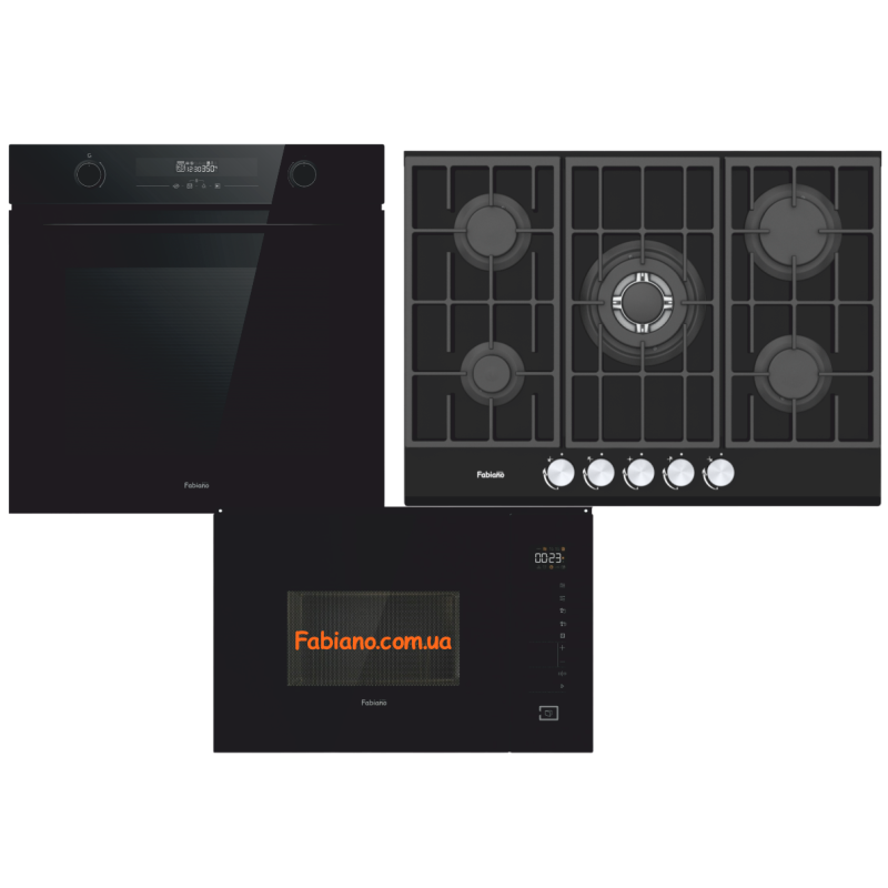 Комплект вбудованої техніки Full Black 5 газ