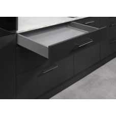 Комплект шухляди низької Matrix S Slim 2.0 з дотягом H84 L450 35 кг сірий 51411524