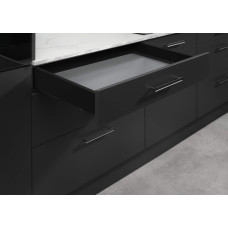 Комплект шухляди низької Matrix S Slim 2.0 з дотягом H84 L500 35 кг чорний 51411325
