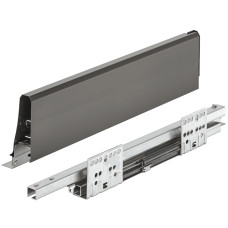 Комплект висувних шухляд із доводчиком Hafele Matrix Box S до 35 кг 120 х 500 мм Антрацит (552.54.495)