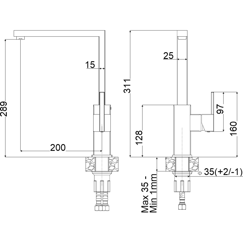 Кухонний змішувач FKM 69 SS Inox