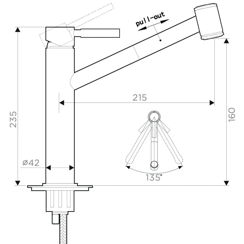 Кухонний змішувач FKM 66P Inox
