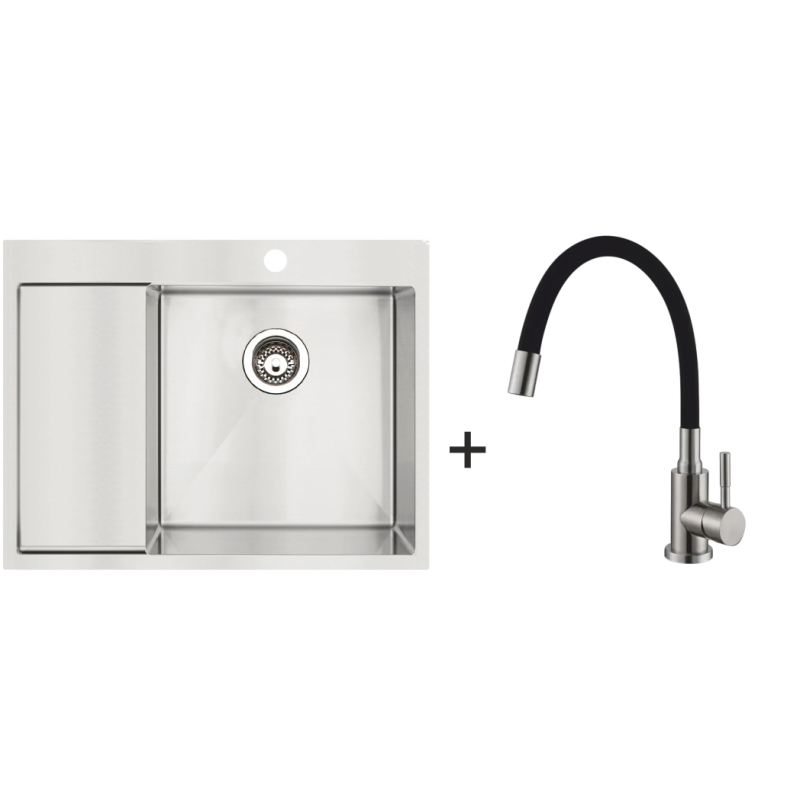 Мийка BR 62x50 Right + Змішувач FKM 56 Flex Inox