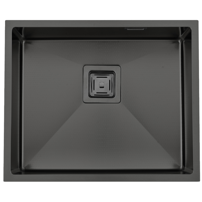 Мийка Quadro 53 Celldecor Nano Graphite + Змішувач FKM 3110 Black Steel