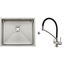 Мийка Quadro 53 Celldecor + Змішувач FKM 3110 Inox Black