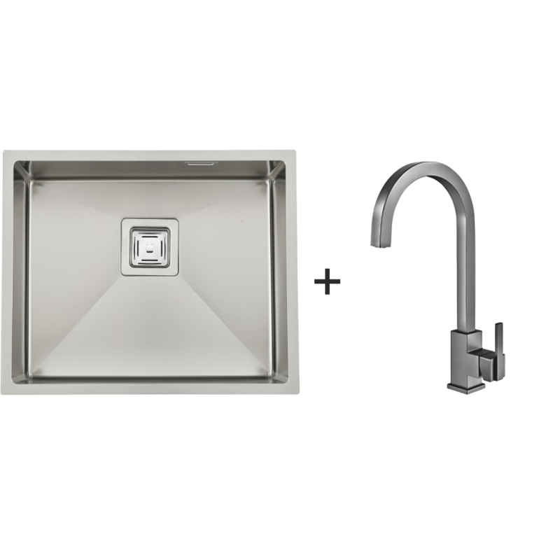 Мийка Quadro 53 Celldecor + Змішувач FKM 71 Inox
