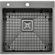 Мийка Top 49 Celldecor Nano Graphite + Змішувач FKM 71 Black Steel + Дозатор FASD 41 Graphite