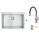 Мийка Top 65 Celldecor + Змішувач FKM 3120 Inox + Дозатор FASD 25 Inox