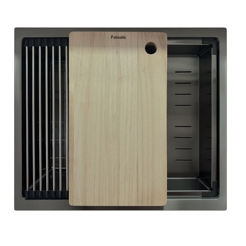 Нержавіюча мийка Quadro Center 54 Celldecor Nano Graphite