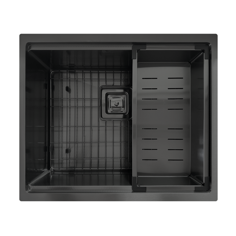 Нержавіюча мийка Quadro Center 54 Celldecor Nano Graphite