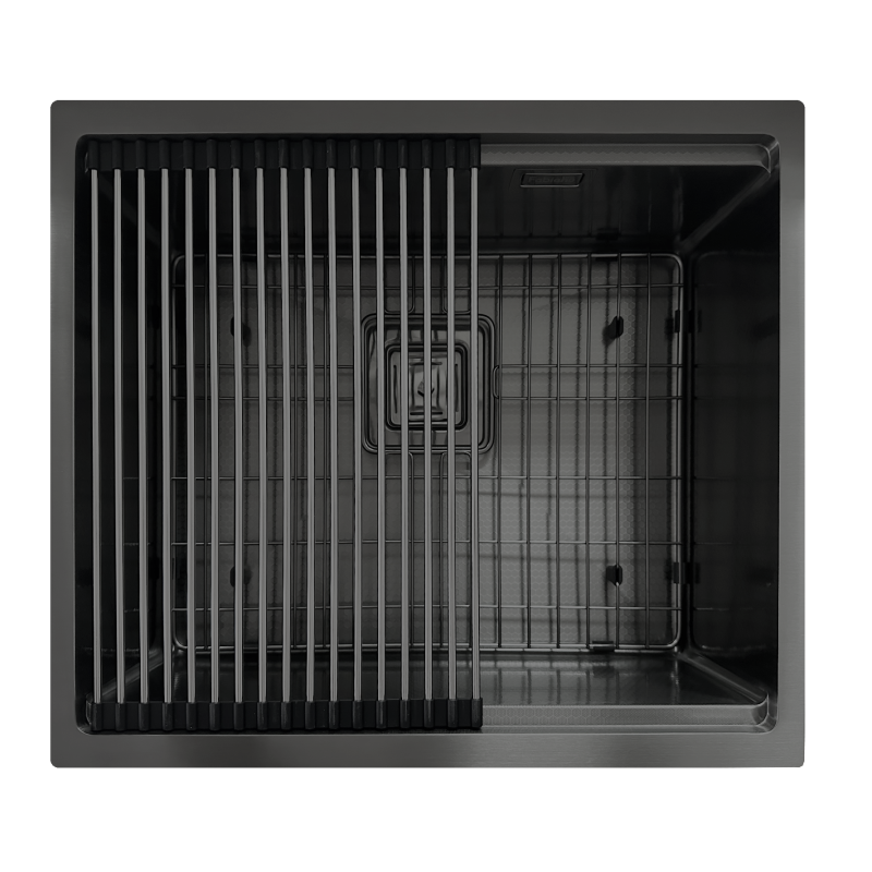 Нержавіюча мийка Quadro Center 54 Celldecor Nano Graphite
