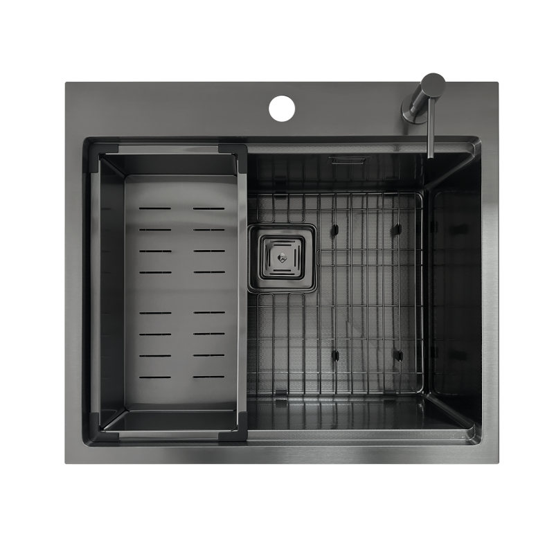 Нержавіюча мийка TOP Center 57 Celldecor Nano Graphite