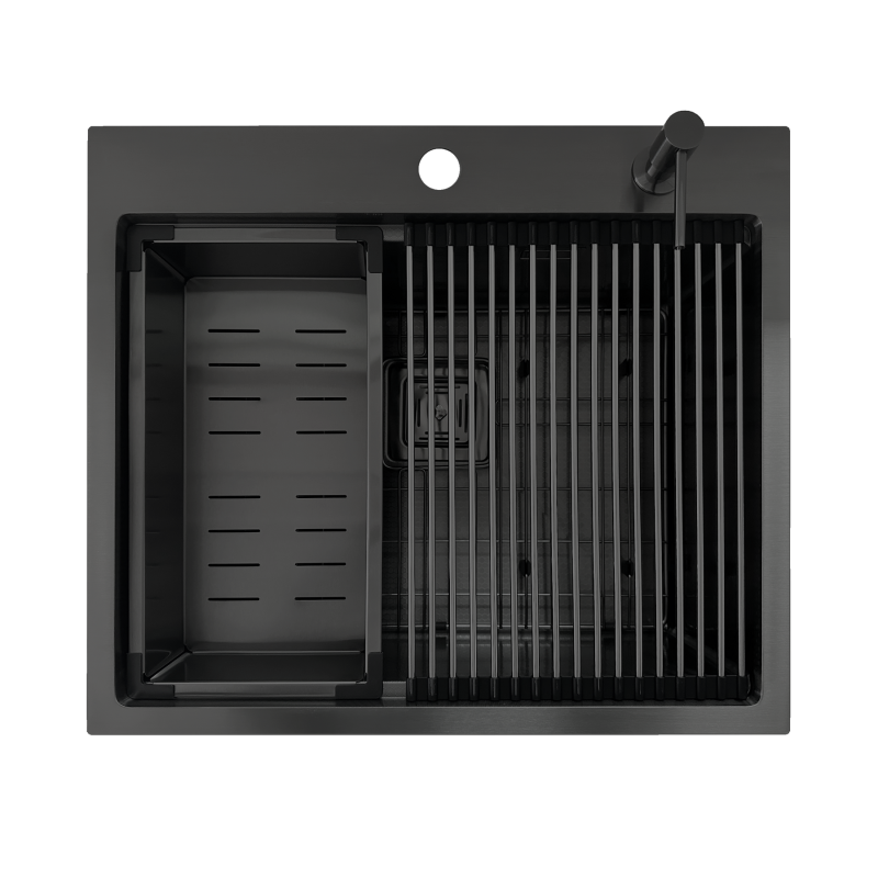 Нержавіюча мийка TOP Center 57 Celldecor Nano Graphite