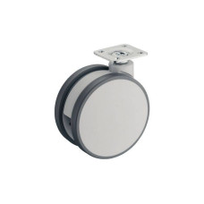 Ролик меблевий пластик білий/сірий 80 мм навантаження 60кг 66155720