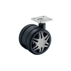 Ролик меблевий пластик, чорний /сірий 60 мм навантаження 60кг 66155330