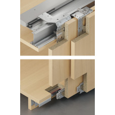 Розсувна система для шафи SLIDO CLASSIC 70 VF A SYNCRO для 4-х дверних полотен 40 мм комплект 40235011