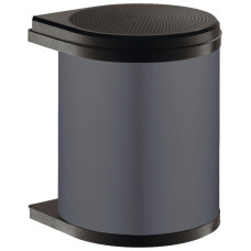 Смітник Hailo Mono 3515-71 для монтажу за повортними дверима 15 л металевий 290 x 304 x 365 мм для ширини корпусу від 400 мм Антрацит (502.12.529)