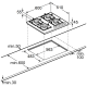 Варильна поверхня газова FHG 1444 VGHT2 Black Glass
