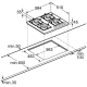 Варильна поверхня газова FHG 8244 VGHT Black Glass