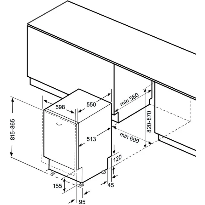 Вбудовувана посудомийка FBDW 6614R