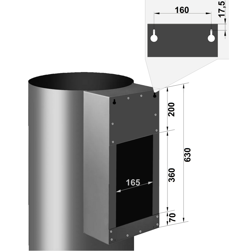Витяжка Cylindra 35 Silent Black