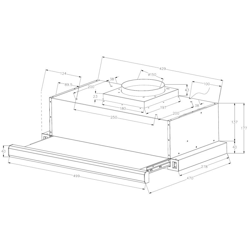 Витяжка Neoslim 50 Inox