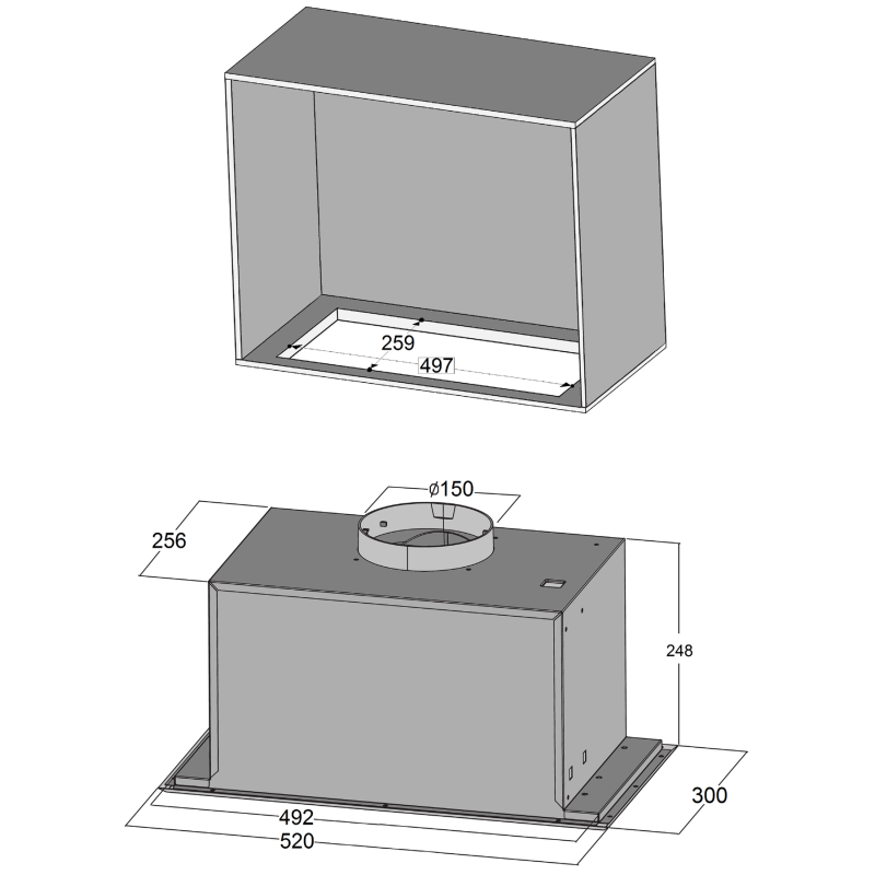 Витяжка Rino 60 Black glass