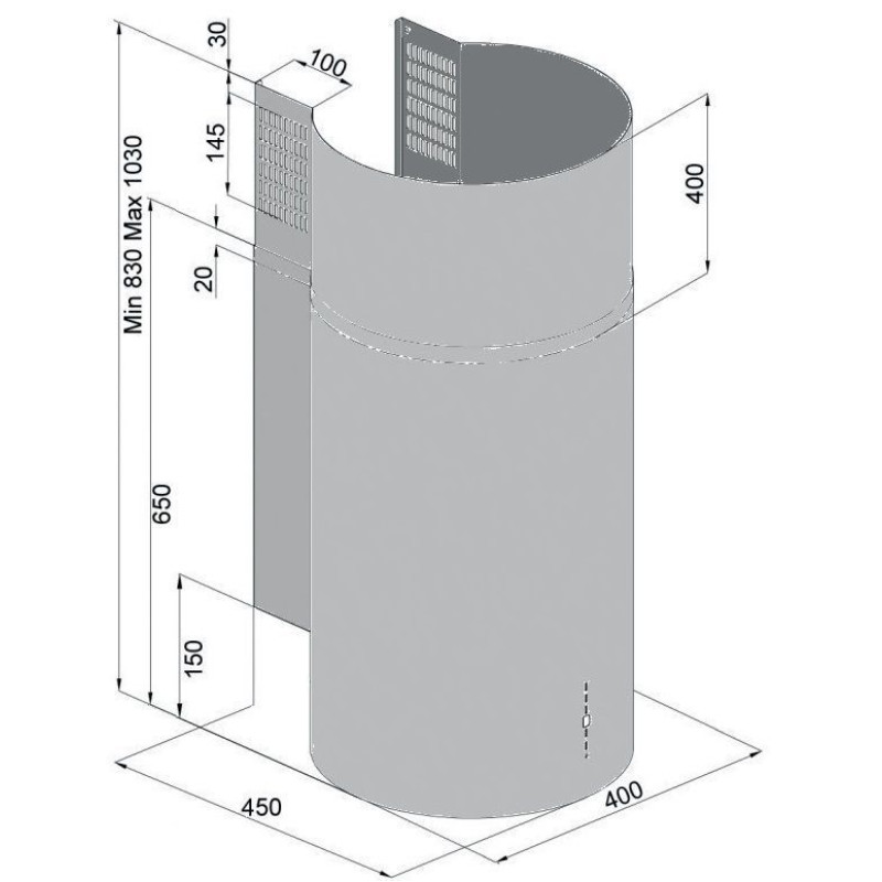 Витяжка Cylindra 40 Inox