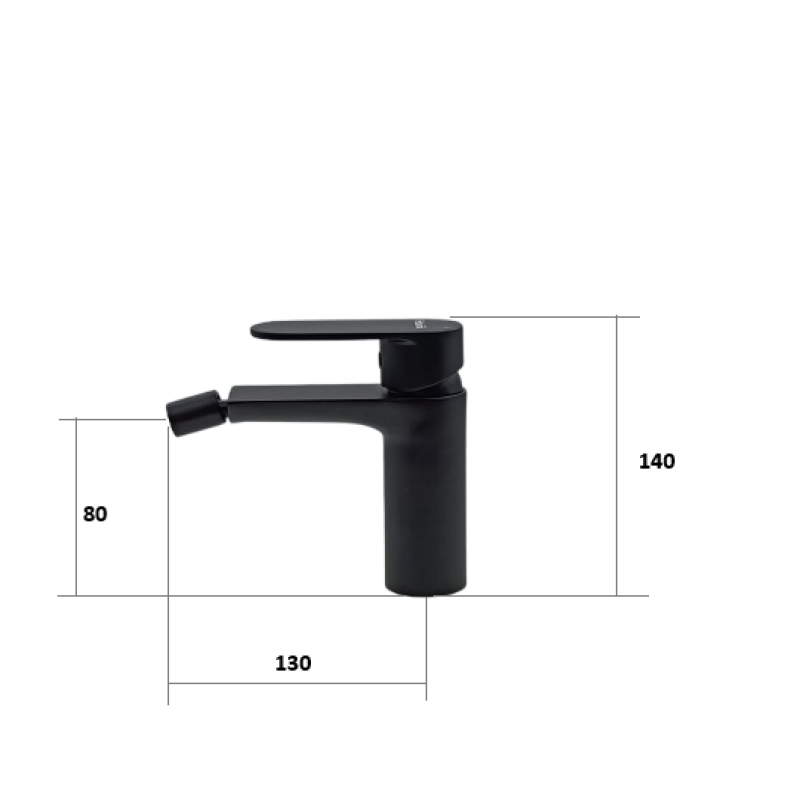 Змішувач для біде Modena 10302 Graphite