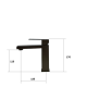 Змішувач для раковини Cubo 40102 Graphite