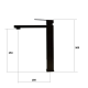 Змішувач для раковини Cubo 40202 Graphite
